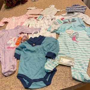 NWT Bundle of 8 Baby Clothes Newborn to 12-24 Months